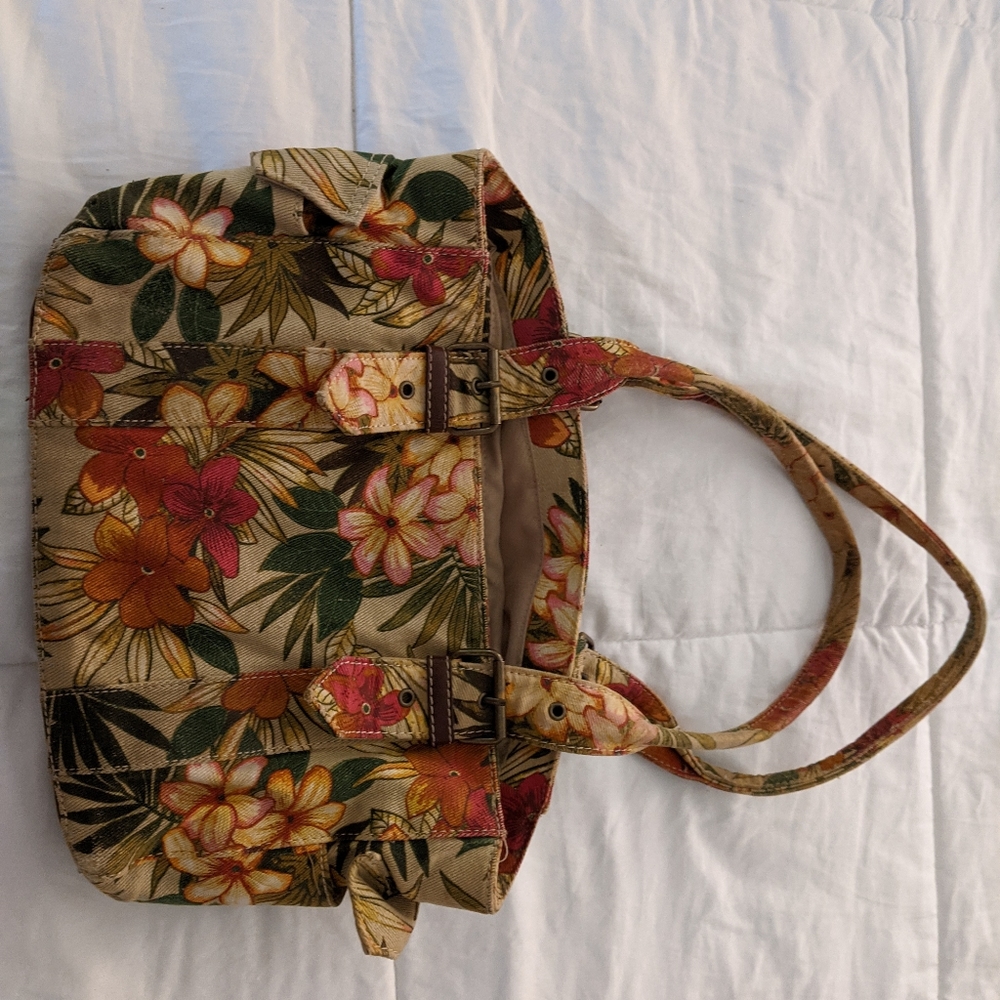 Vintage Tropical Floral Handbag